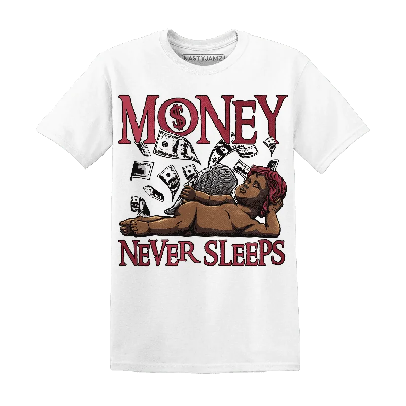 NastyJamz High 85 Metallic Burgundy 1s T Shirt Match Money Never Sleeps