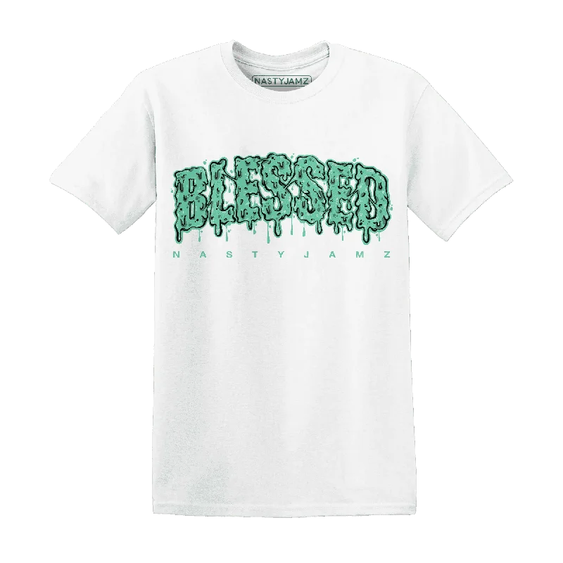 NastyJamz High OG Green Glow 1s T Shirt Match Blessed Text