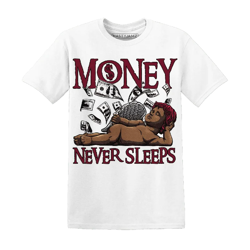 NastyJamz High White Team Red 1s T Shirt Match Money Never Sleeps