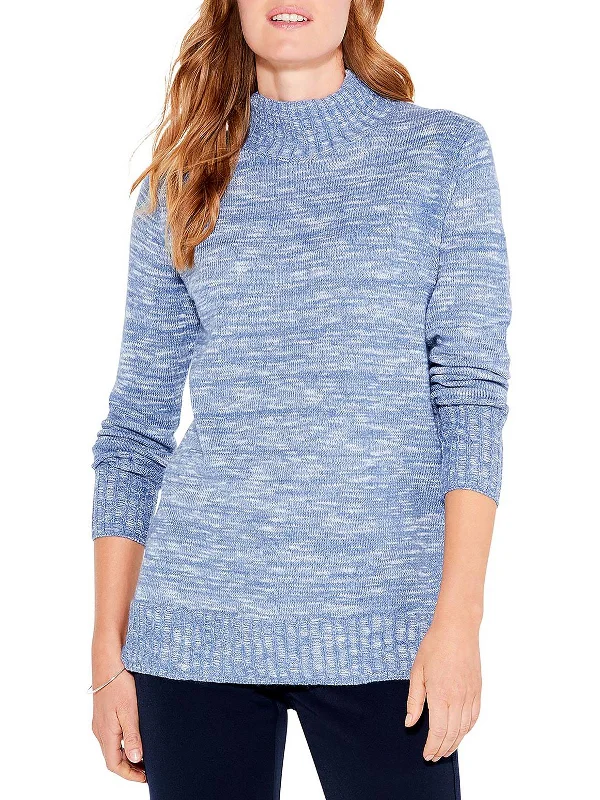 Sun Turn Womens Knit Mock Neck Pullover Sweater